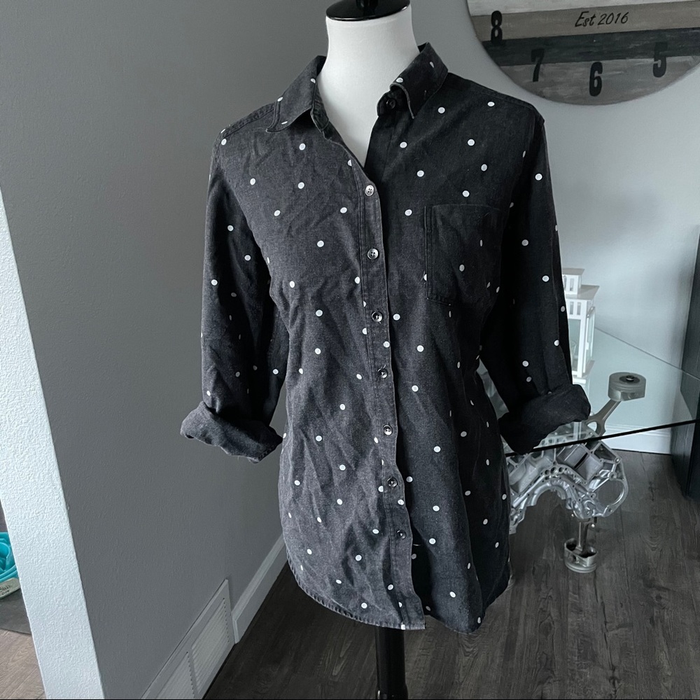 Torrid Polka Dot Button Down